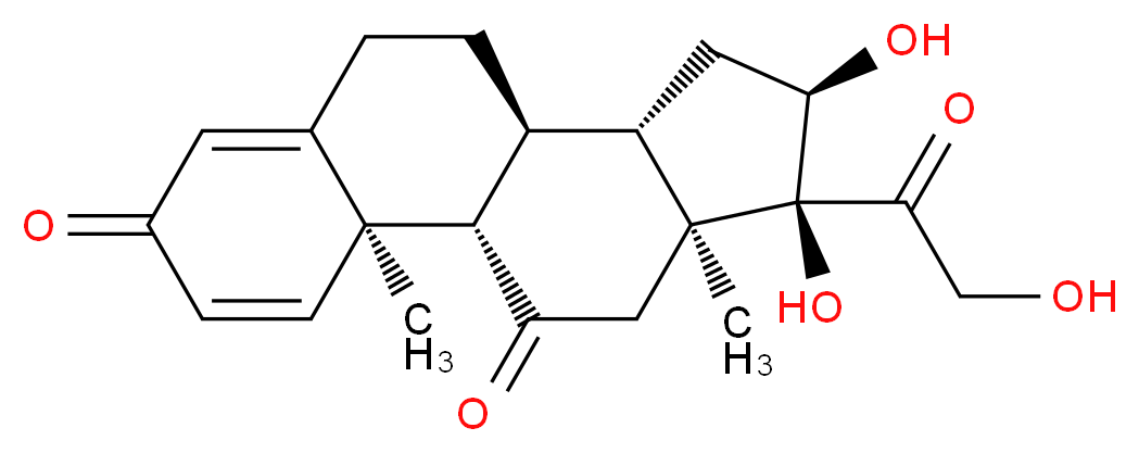 16α,17,21-Trihydroxy-pregna-1,4-diene-3,11,20-trione_Molecular_structure_CAS_3754-05-0)