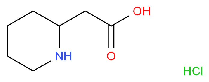 2-Piperidineacetic acid hydrochloride_Molecular_structure_CAS_19615-30-6)