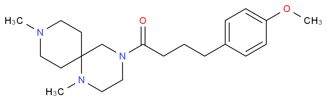 4-[4-(4-methoxyphenyl)butanoyl]-1,9-dimethyl-1,4,9-triazaspiro[5.5]undecane_Molecular_structure_CAS_)