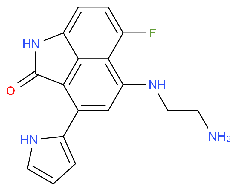 5-[(2-AMINOETHYL)AMINO]-6-FLUORO-3-(1H-PYRROL-2-YL)BENZO[CD]INDOL-2(1H)-ONE_Molecular_structure_CAS_)