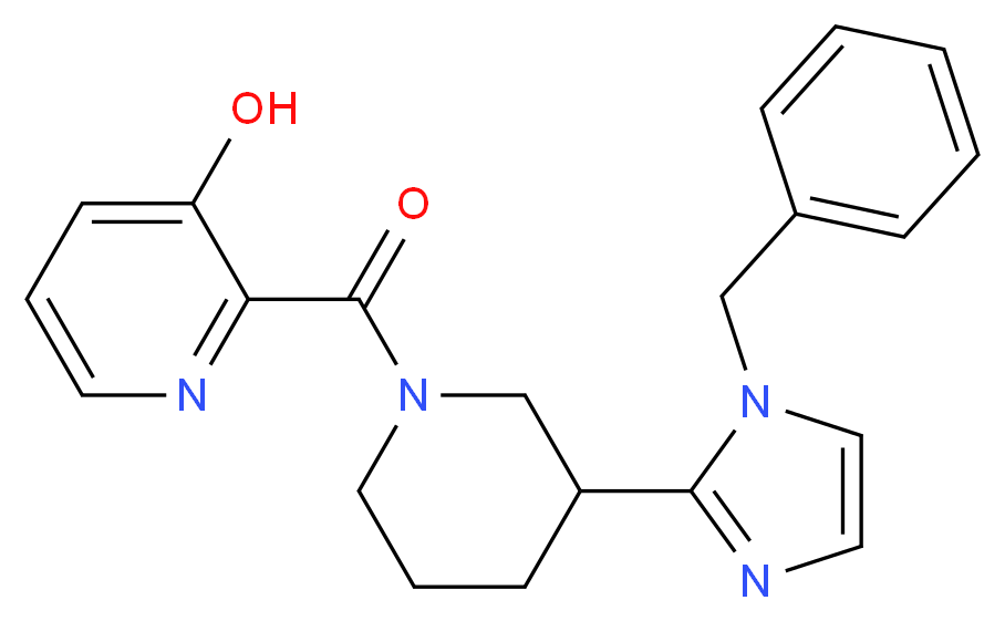 2-{[3-(1-benzyl-1H-imidazol-2-yl)-1-piperidinyl]carbonyl}-3-pyridinol_Molecular_structure_CAS_)