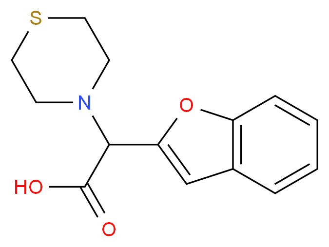 1-benzofuran-2-yl(thiomorpholin-4-yl)acetic acid_Molecular_structure_CAS_)