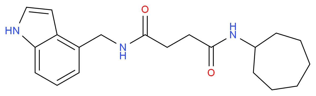 N-cycloheptyl-N'-(1H-indol-4-ylmethyl)succinamide_Molecular_structure_CAS_)
