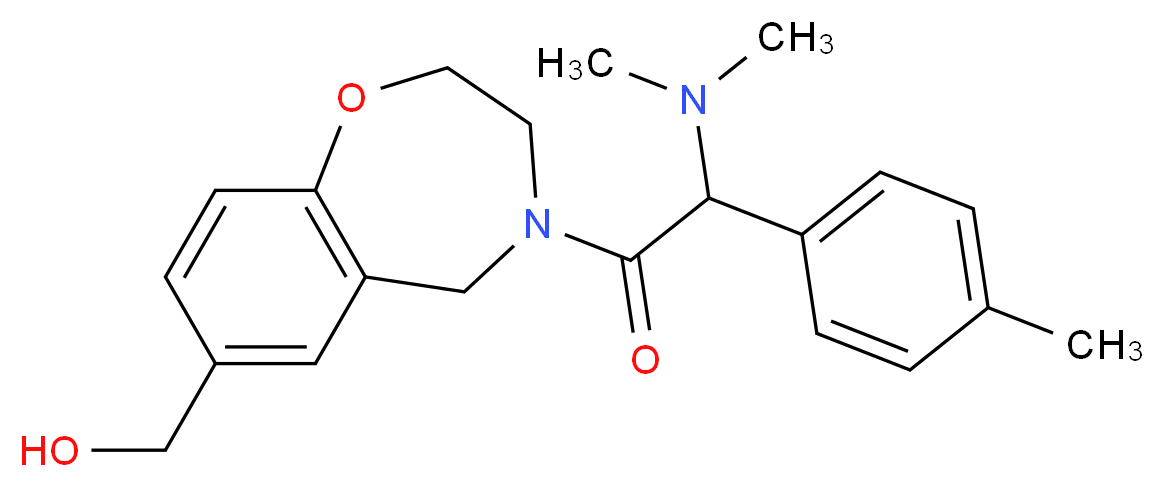 {4-[(dimethylamino)(4-methylphenyl)acetyl]-2,3,4,5-tetrahydro-1,4-benzoxazepin-7-yl}methanol_Molecular_structure_CAS_)