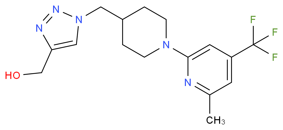 [1-({1-[6-methyl-4-(trifluoromethyl)-2-pyridinyl]-4-piperidinyl}methyl)-1H-1,2,3-triazol-4-yl]methanol_Molecular_structure_CAS_)