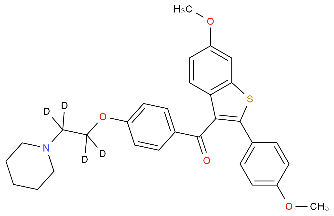 Raloxifene-d4 Bismethyl Ether_Molecular_structure_CAS_1185006-58-9)