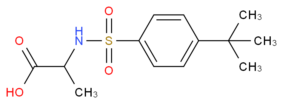 2-{[(4-tert-butylphenyl)sulfonyl]amino}propanoic acid_Molecular_structure_CAS_159855-98-8)