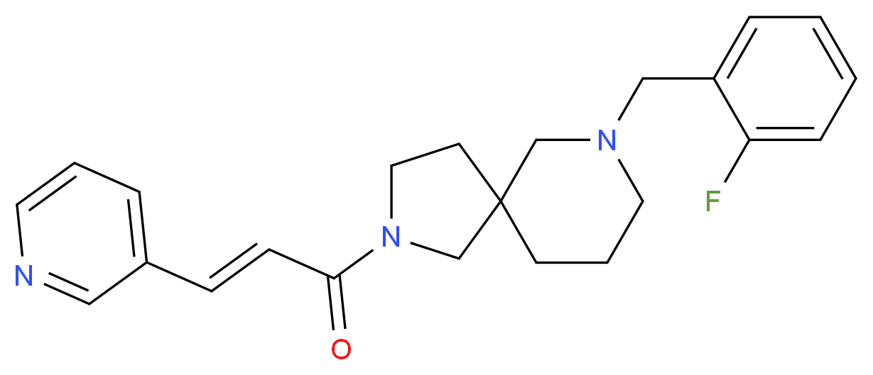 7-(2-fluorobenzyl)-2-[(2E)-3-(3-pyridinyl)-2-propenoyl]-2,7-diazaspiro[4.5]decane_Molecular_structure_CAS_)