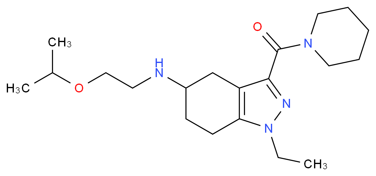 1-ethyl-N-(2-isopropoxyethyl)-3-(1-piperidinylcarbonyl)-4,5,6,7-tetrahydro-1H-indazol-5-amine_Molecular_structure_CAS_)
