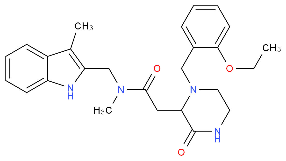 2-[1-(2-ethoxybenzyl)-3-oxo-2-piperazinyl]-N-methyl-N-[(3-methyl-1H-indol-2-yl)methyl]acetamide_Molecular_structure_CAS_)