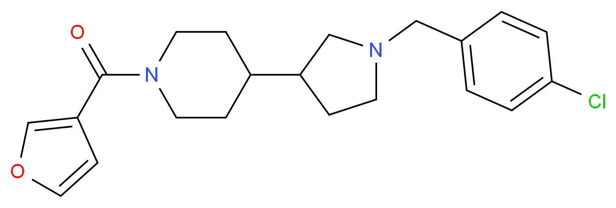 4-[1-(4-chlorobenzyl)-3-pyrrolidinyl]-1-(3-furoyl)piperidine_Molecular_structure_CAS_)