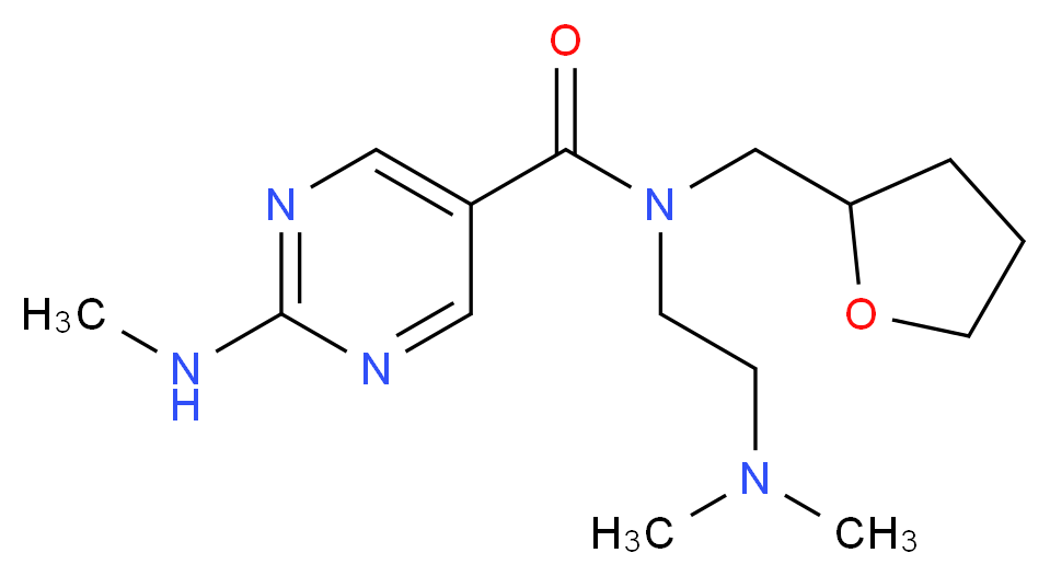 N-[2-(dimethylamino)ethyl]-2-(methylamino)-N-(tetrahydrofuran-2-ylmethyl)pyrimidine-5-carboxamide_Molecular_structure_CAS_)