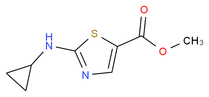 methyl 2-(cyclopropylamino)-1,3-thiazole-5-carboxylate_Molecular_structure_CAS_)