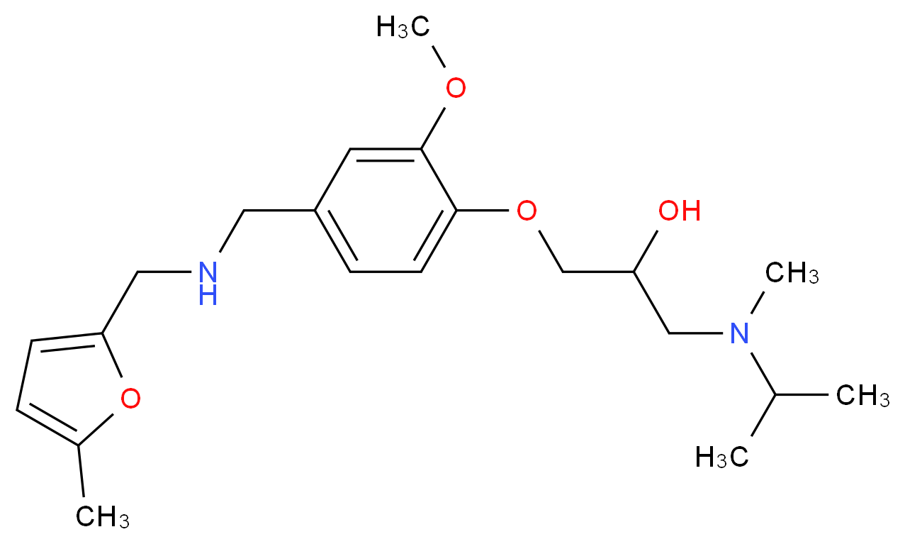 1-[isopropyl(methyl)amino]-3-[2-methoxy-4-({[(5-methyl-2-furyl)methyl]amino}methyl)phenoxy]-2-propanol_Molecular_structure_CAS_)