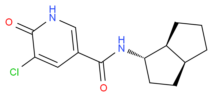 5-chloro-N-[(1S*,3aS*,6aS*)-octahydropentalen-1-yl]-6-oxo-1,6-dihydropyridine-3-carboxamide_Molecular_structure_CAS_)