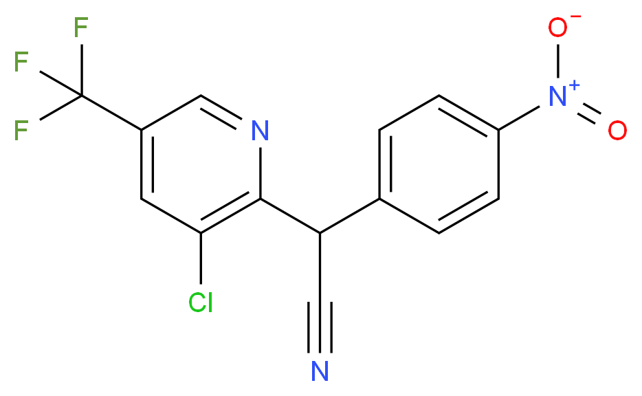 2-[3-Chloro-5-(trifluoromethyl)-2-pyridinyl]-2-(4-nitrophenyl)acetonitrile_Molecular_structure_CAS_)