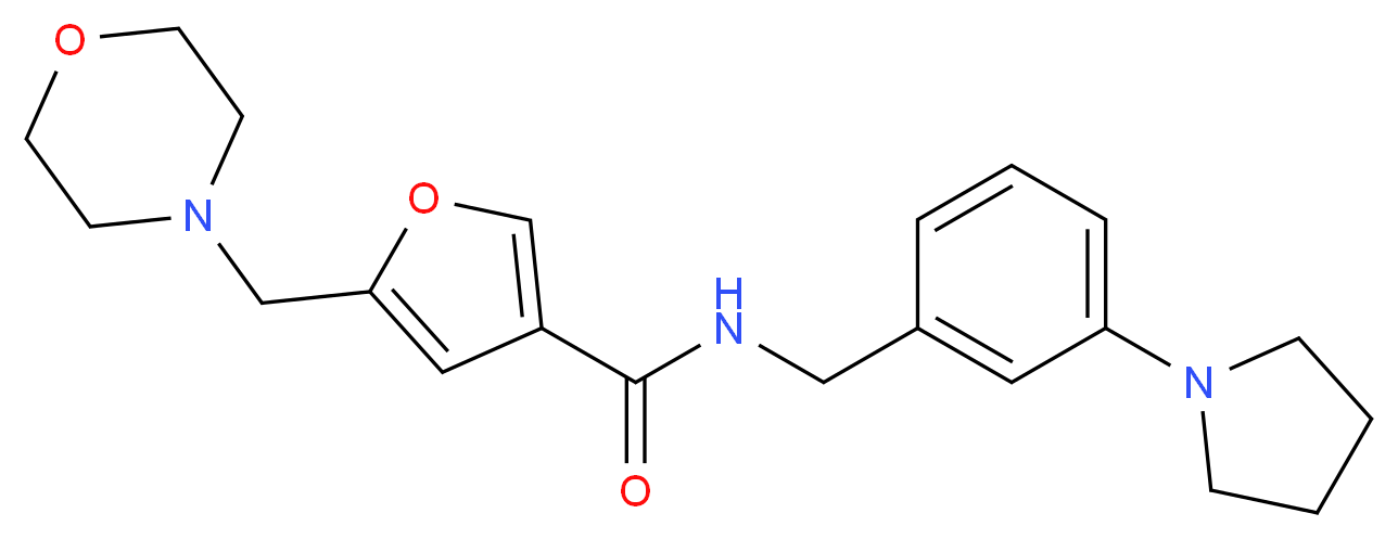 5-(4-morpholinylmethyl)-N-[3-(1-pyrrolidinyl)benzyl]-3-furamide_Molecular_structure_CAS_)