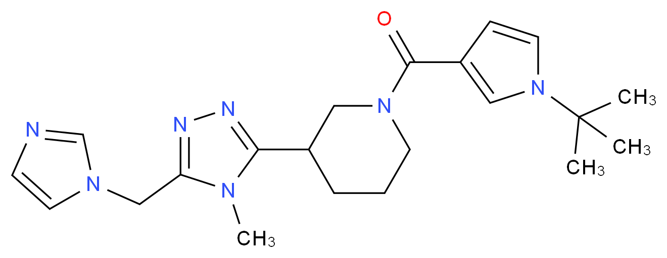 1-[(1-tert-butyl-1H-pyrrol-3-yl)carbonyl]-3-[5-(1H-imidazol-1-ylmethyl)-4-methyl-4H-1,2,4-triazol-3-yl]piperidine_Molecular_structure_CAS_)