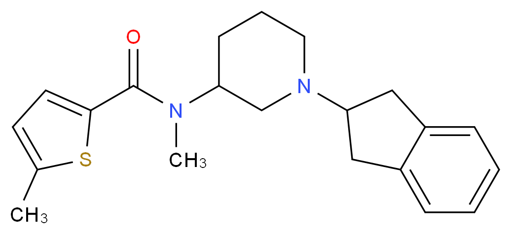 N-[1-(2,3-dihydro-1H-inden-2-yl)-3-piperidinyl]-N,5-dimethyl-2-thiophenecarboxamide_Molecular_structure_CAS_)