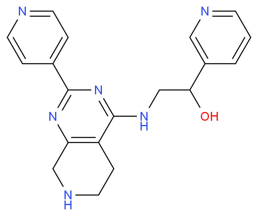 1-pyridin-3-yl-2-[(2-pyridin-4-yl-5,6,7,8-tetrahydropyrido[3,4-d]pyrimidin-4-yl)amino]ethanol_Molecular_structure_CAS_)