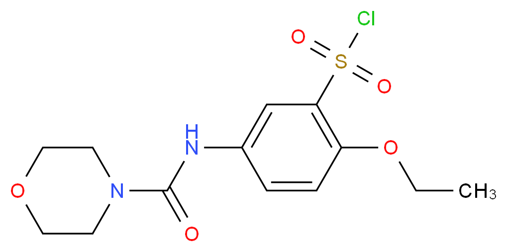 2-Ethoxy-5-[(morpholine-4-carbonyl)-amino]-benzenesulfonyl chloride_Molecular_structure_CAS_680618-10-4)