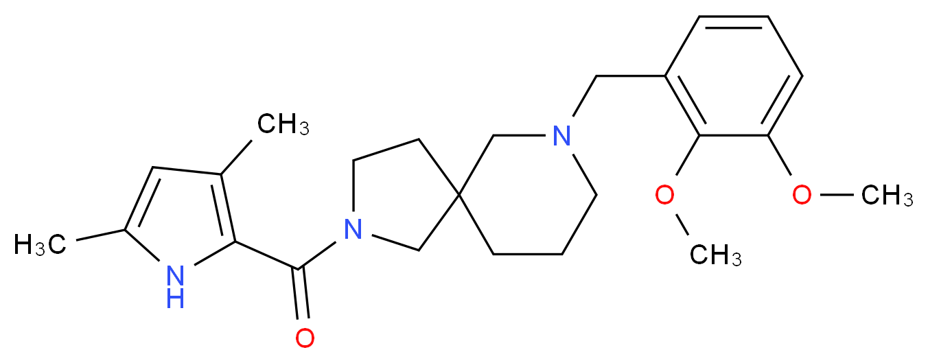 7-(2,3-dimethoxybenzyl)-2-[(3,5-dimethyl-1H-pyrrol-2-yl)carbonyl]-2,7-diazaspiro[4.5]decane_Molecular_structure_CAS_)