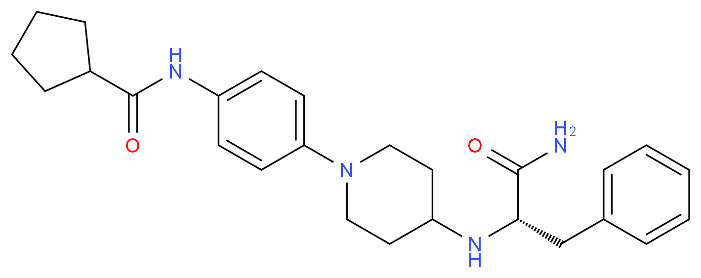 N-(1-{4-[(cyclopentylcarbonyl)amino]phenyl}-4-piperidinyl)-L-phenylalaninamide_Molecular_structure_CAS_)