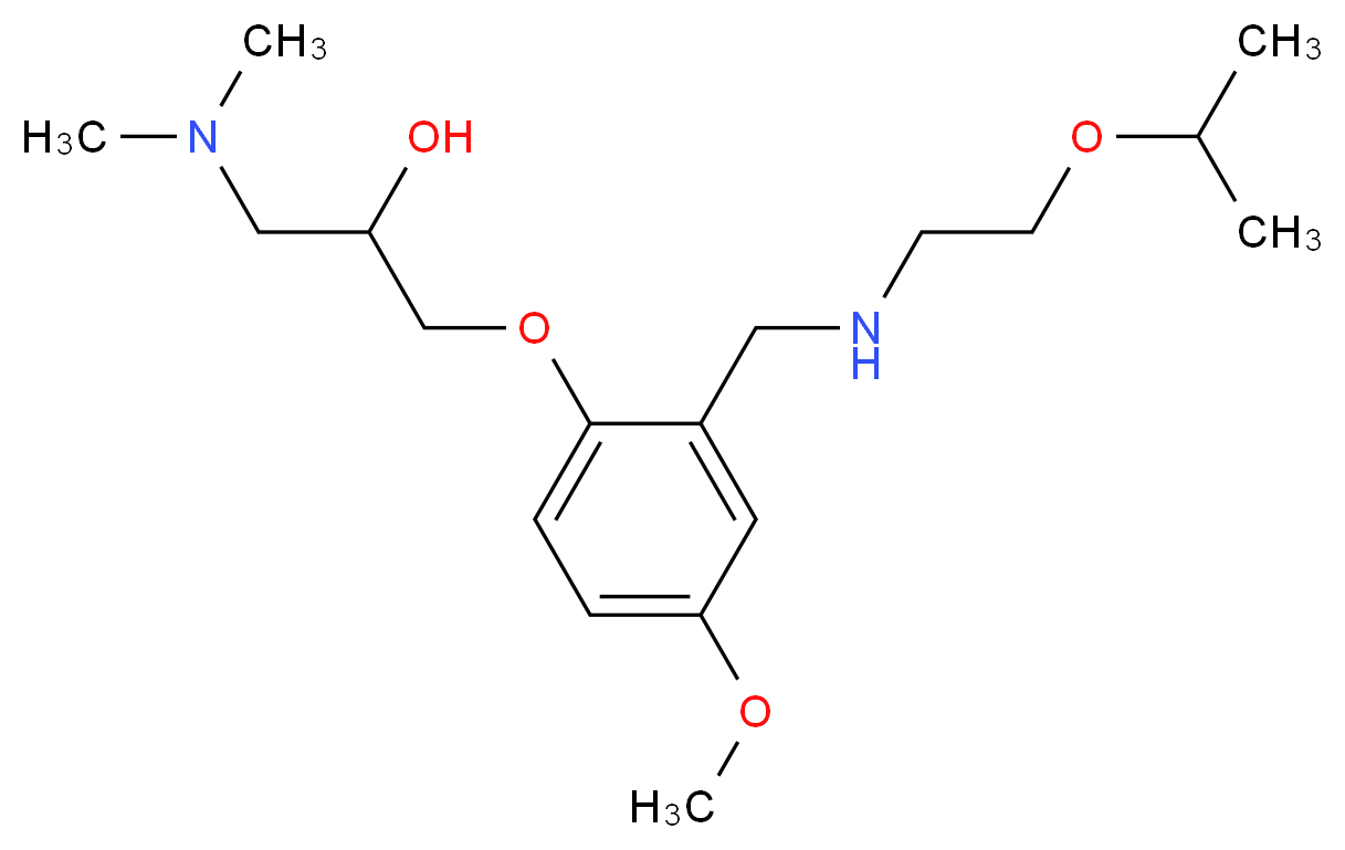1-(dimethylamino)-3-(2-{[(2-isopropoxyethyl)amino]methyl}-4-methoxyphenoxy)-2-propanol_Molecular_structure_CAS_)