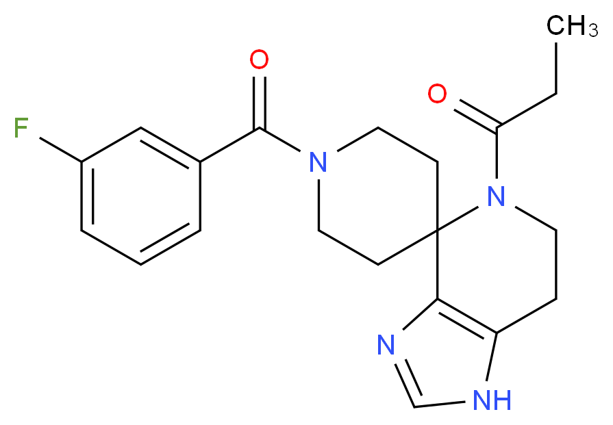 1'-(3-fluorobenzoyl)-5-propionyl-1,5,6,7-tetrahydrospiro[imidazo[4,5-c]pyridine-4,4'-piperidine]_Molecular_structure_CAS_)