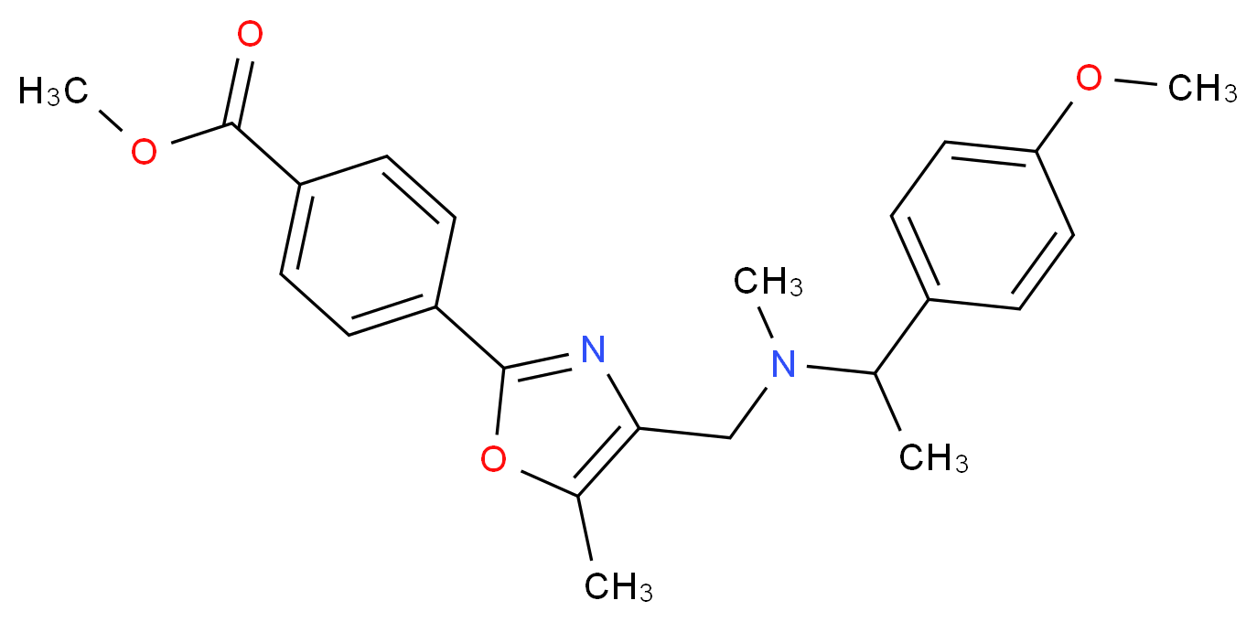 methyl 4-(4-{[[1-(4-methoxyphenyl)ethyl](methyl)amino]methyl}-5-methyl-1,3-oxazol-2-yl)benzoate_Molecular_structure_CAS_)