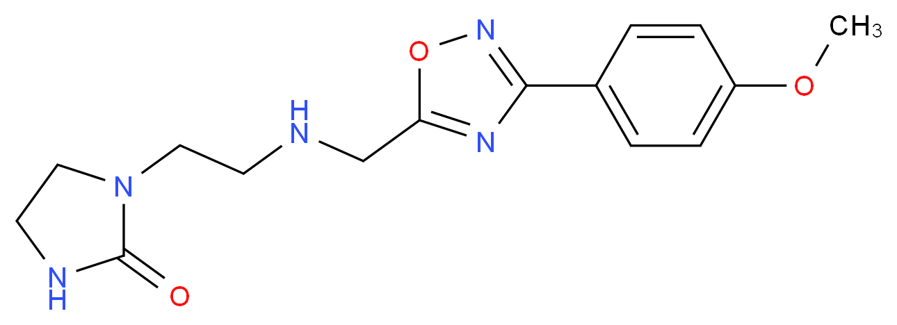 1-[2-({[3-(4-methoxyphenyl)-1,2,4-oxadiazol-5-yl]methyl}amino)ethyl]-2-imidazolidinone_Molecular_structure_CAS_)