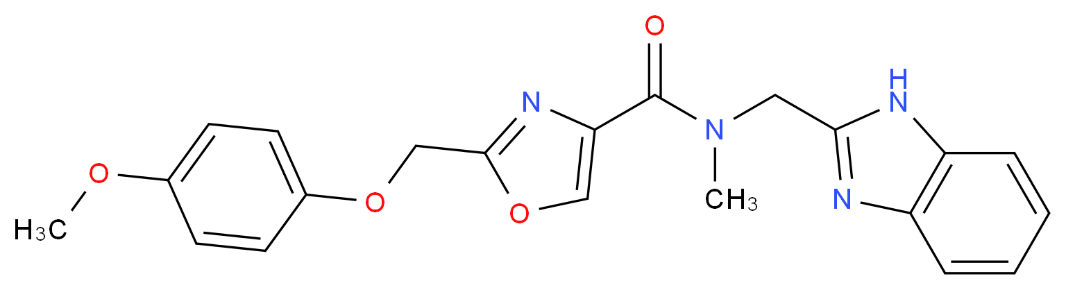 N-(1H-benzimidazol-2-ylmethyl)-2-[(4-methoxyphenoxy)methyl]-N-methyl-1,3-oxazole-4-carboxamide_Molecular_structure_CAS_)