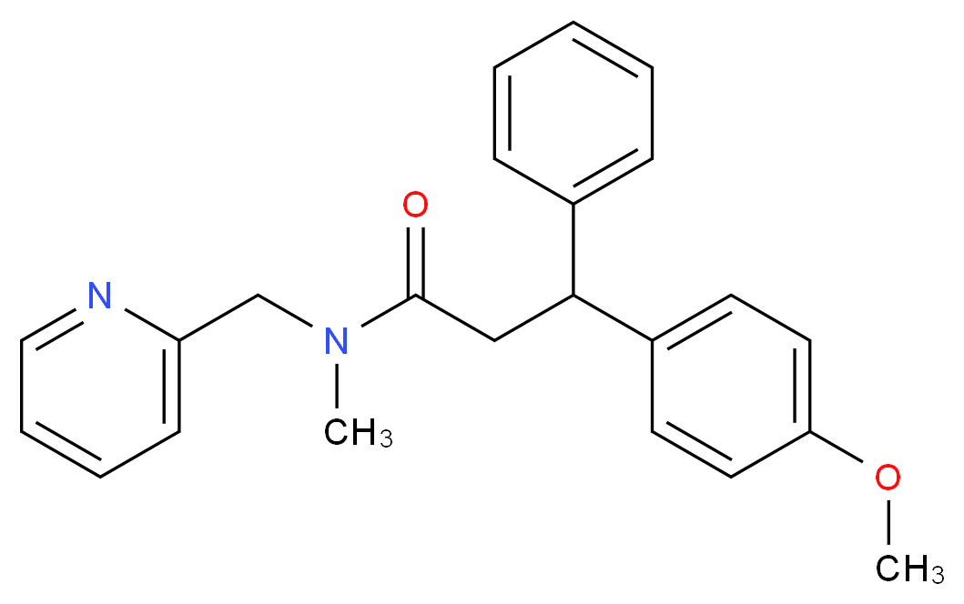 3-(4-methoxyphenyl)-N-methyl-3-phenyl-N-(2-pyridinylmethyl)propanamide_Molecular_structure_CAS_)