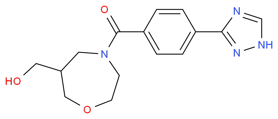 {4-[4-(1H-1,2,4-triazol-3-yl)benzoyl]-1,4-oxazepan-6-yl}methanol_Molecular_structure_CAS_)