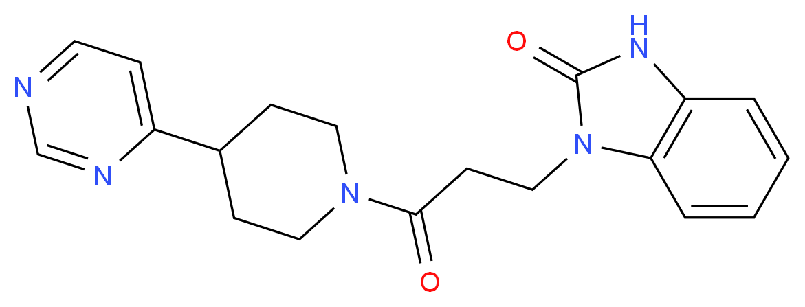 1-[3-oxo-3-(4-pyrimidin-4-ylpiperidin-1-yl)propyl]-1,3-dihydro-2H-benzimidazol-2-one_Molecular_structure_CAS_)