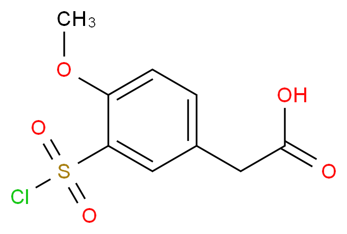 2-[3-(chlorosulfonyl)-4-methoxyphenyl]acetic acid_Molecular_structure_CAS_)