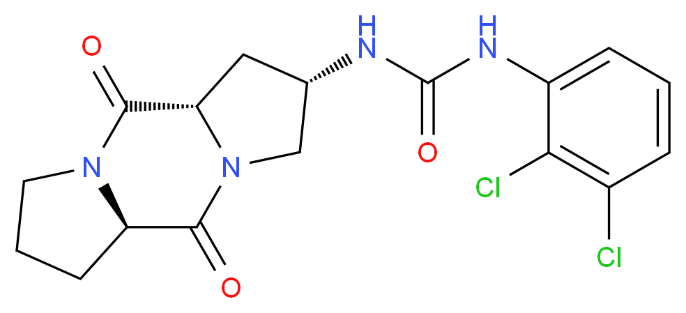 N-(2,3-dichlorophenyl)-N'-[(2S,5aR,10aS)-5,10-dioxooctahydro-1H,5H-dipyrrolo[1,2-a:1',2'-d]pyrazin-2-yl]urea_Molecular_structure_CAS_)