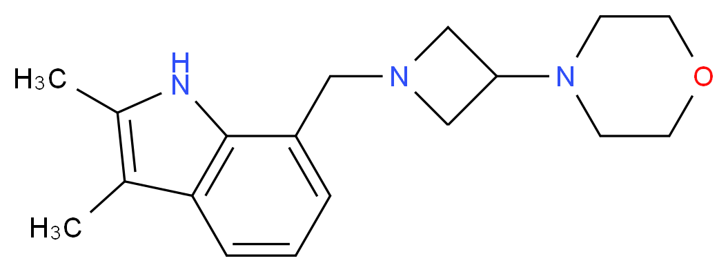 2,3-dimethyl-7-[(3-morpholin-4-ylazetidin-1-yl)methyl]-1H-indole_Molecular_structure_CAS_)