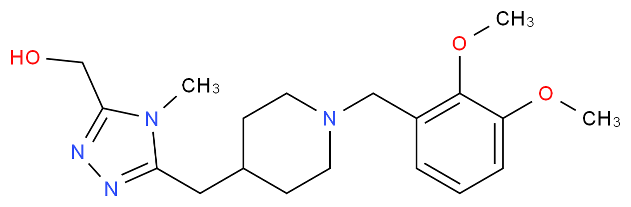 (5-{[1-(2,3-dimethoxybenzyl)piperidin-4-yl]methyl}-4-methyl-4H-1,2,4-triazol-3-yl)methanol_Molecular_structure_CAS_)