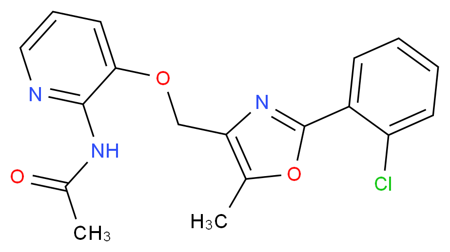 N-(3-{[2-(2-chlorophenyl)-5-methyl-1,3-oxazol-4-yl]methoxy}pyridin-2-yl)acetamide_Molecular_structure_CAS_)