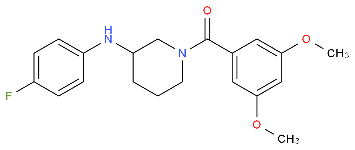1-(3,5-dimethoxybenzoyl)-N-(4-fluorophenyl)-3-piperidinamine_Molecular_structure_CAS_)