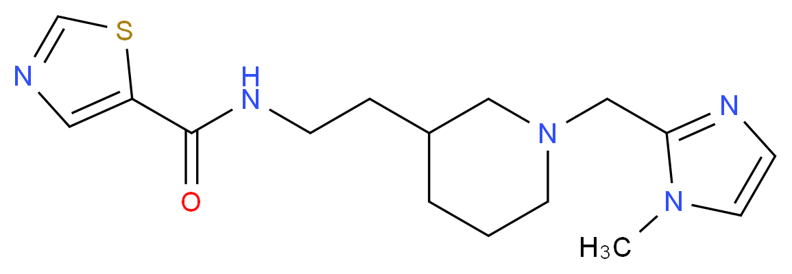 N-(2-{1-[(1-methyl-1H-imidazol-2-yl)methyl]piperidin-3-yl}ethyl)-1,3-thiazole-5-carboxamide_Molecular_structure_CAS_)