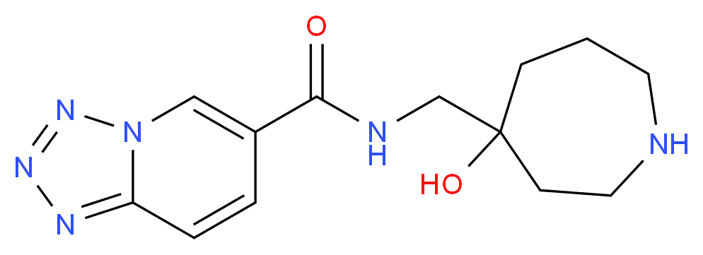 N-[(4-hydroxy-4-azepanyl)methyl]tetrazolo[1,5-a]pyridine-6-carboxamide_Molecular_structure_CAS_)