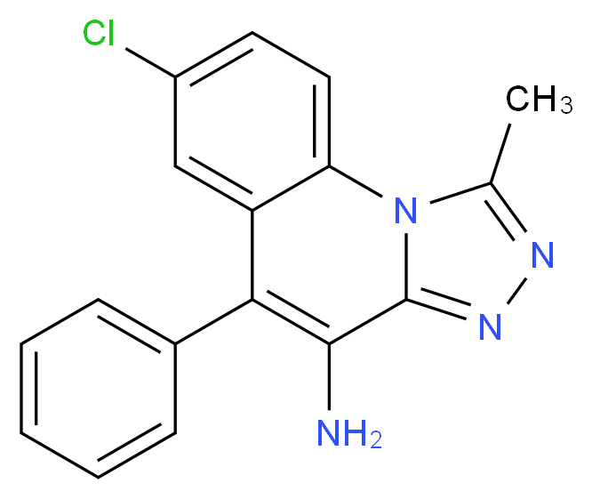 7-Chloro-1-methyl-5-phenyl-[1,2,4]triazolo[4,3-a]quinolin-4-amine_Molecular_structure_CAS_448950-89-8)