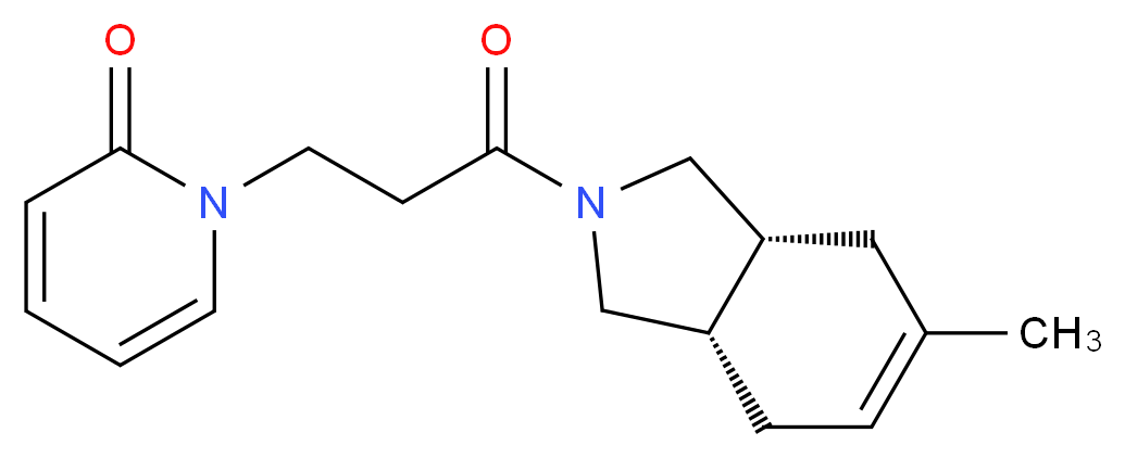 1-{3-[(3aR*,7aS*)-5-methyl-1,3,3a,4,7,7a-hexahydro-2H-isoindol-2-yl]-3-oxopropyl}-2(1H)-pyridinone_Molecular_structure_CAS_)