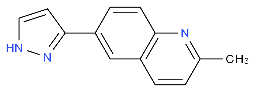 2-methyl-6-(1H-pyrazol-3-yl)quinoline_Molecular_structure_CAS_)