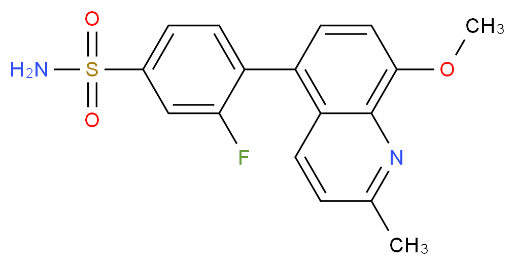 3-fluoro-4-(8-methoxy-2-methylquinolin-5-yl)benzenesulfonamide_Molecular_structure_CAS_)