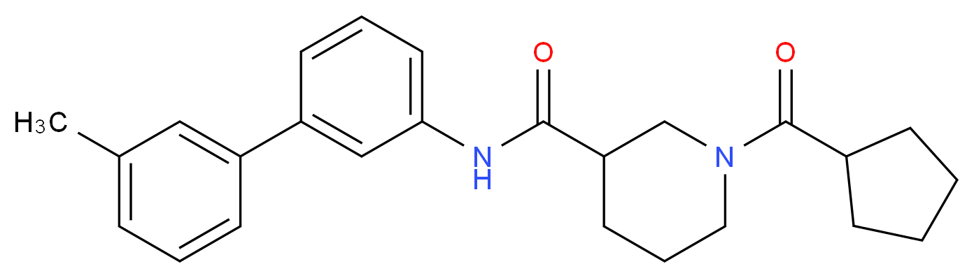 1-(cyclopentylcarbonyl)-N-(3'-methyl-3-biphenylyl)-3-piperidinecarboxamide_Molecular_structure_CAS_)