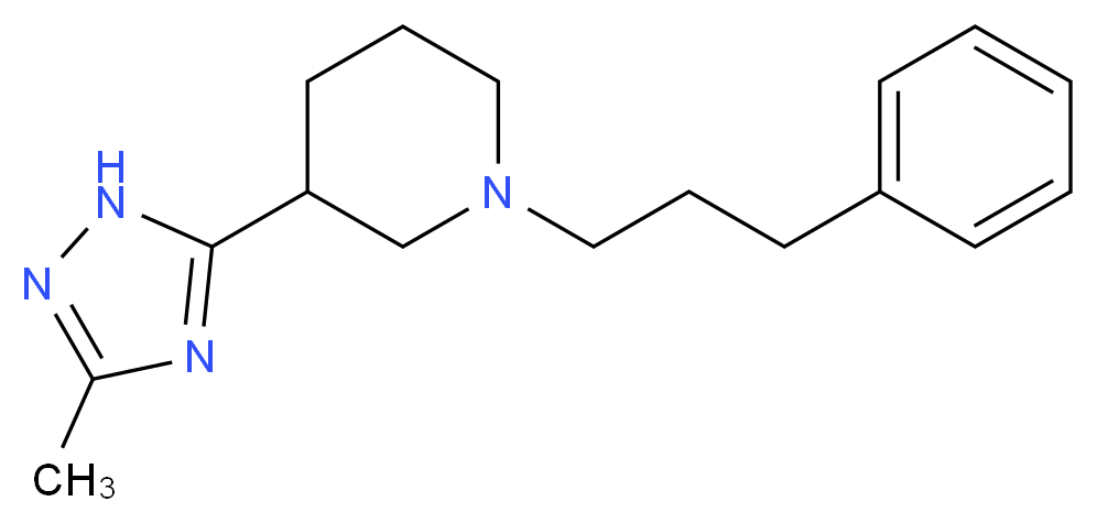 3-(3-methyl-1H-1,2,4-triazol-5-yl)-1-(3-phenylpropyl)piperidine_Molecular_structure_CAS_)