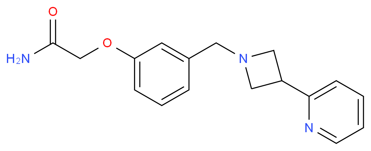 2-(3-{[3-(2-pyridinyl)-1-azetidinyl]methyl}phenoxy)acetamide_Molecular_structure_CAS_)